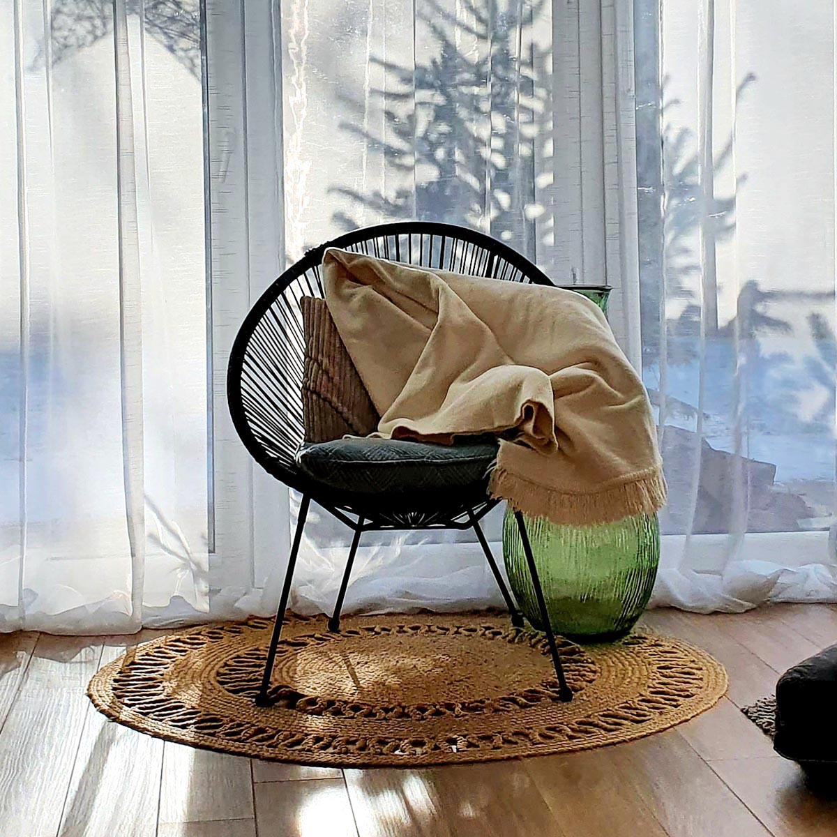Garden chair ACAPULCO black 93x73x85 cm (2)