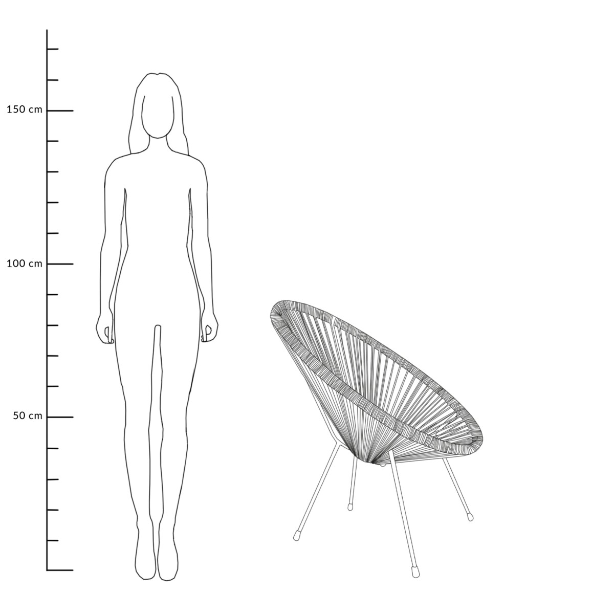Garden chair ACAPULCO black 93x73x85 cm (6)